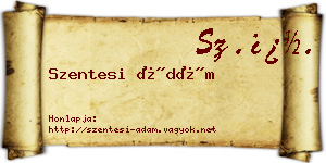 Szentesi Ádám névjegykártya