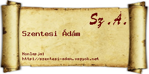 Szentesi Ádám névjegykártya