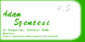 adam szentesi business card